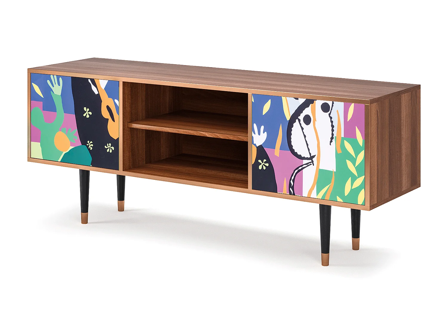 Szafka RTV - 170х69х48 cm - T2 - La Tristesse du Roi, Orzech