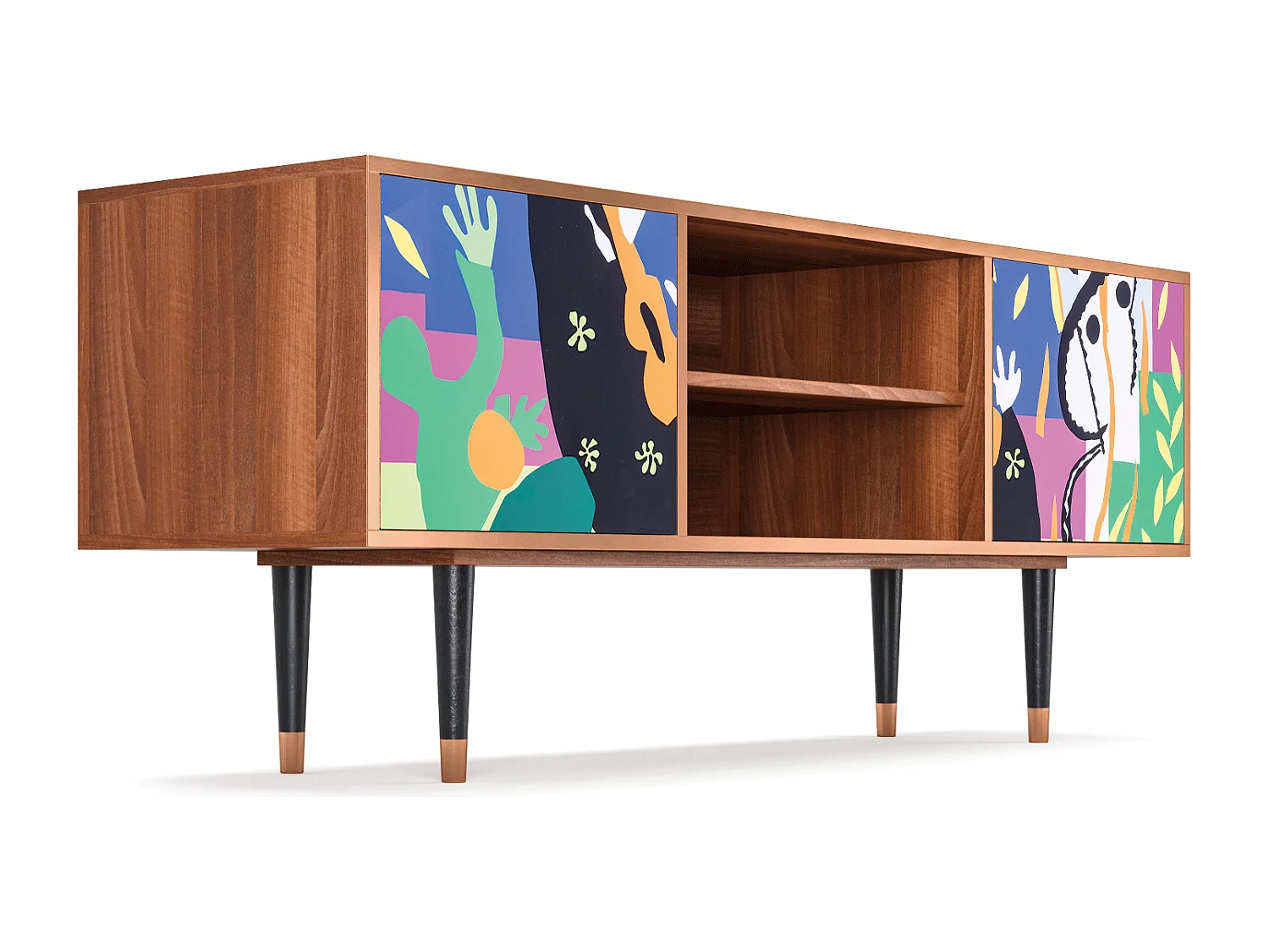 Szafka RTV - 170х69х48 cm - T2 - La Tristesse du Roi, Orzech