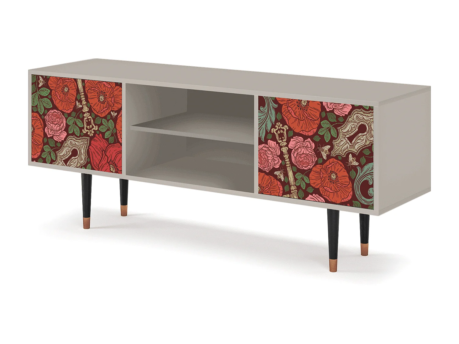 Meuble TV - 170х69х48 cm - T2 - Poppy Garden, Sable