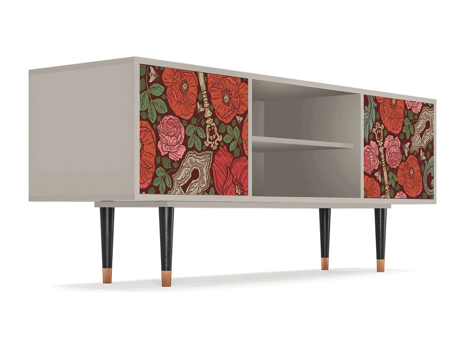 Meuble TV - 170х69х48 cm - T2 - Poppy Garden, Sable