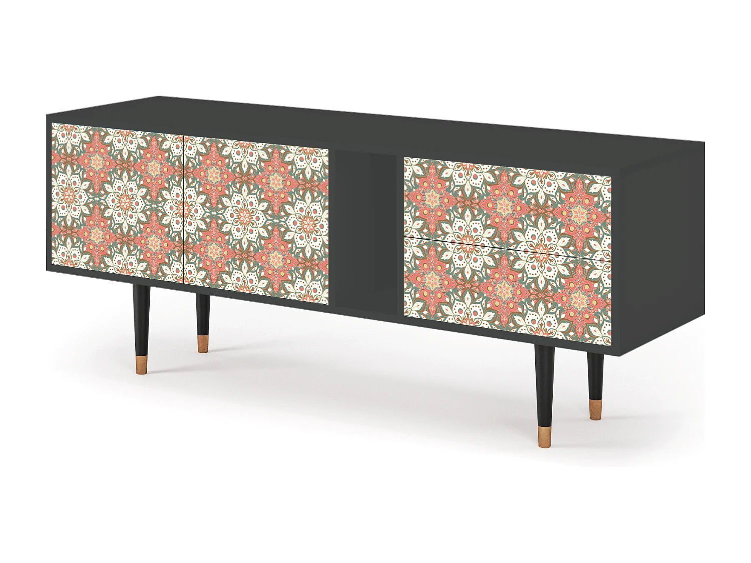 Meuble TV - 170х69х48 cm - T1 - Peach Grove, Anthracite