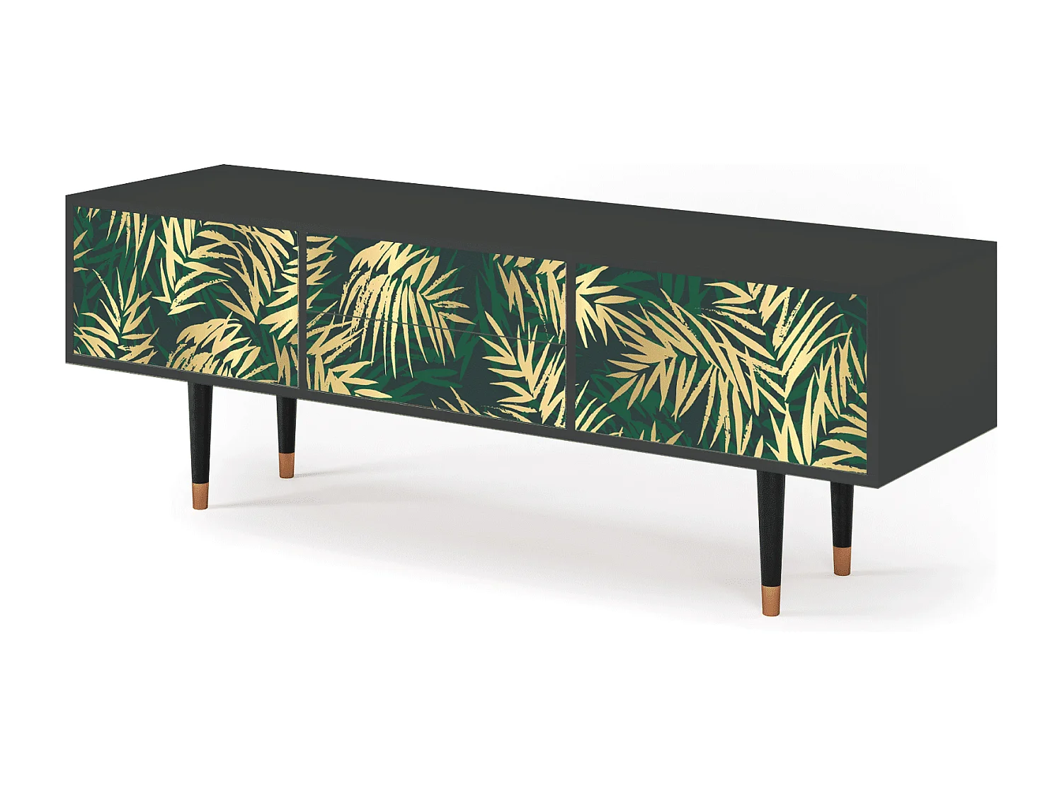 Meuble TV - 170х59х48 cm - T4 - Sunny Palm Tree, Anthracite