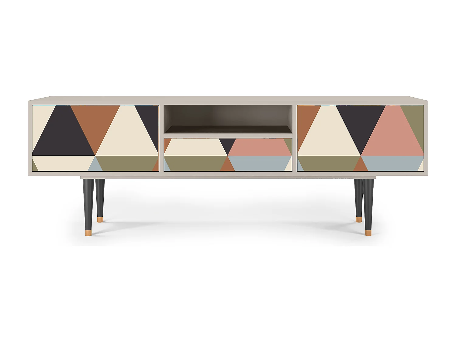 Meuble TV - 170х59х41 cm - T6 - Royal Triangles, Sable