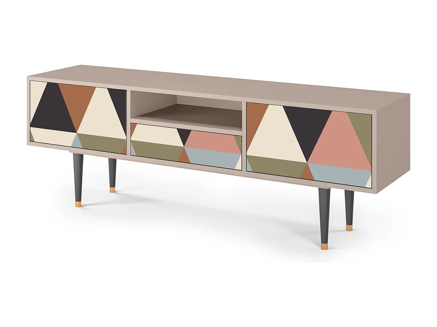 Meuble TV - 170х59х41 cm - T6 - Royal Triangles, Sable