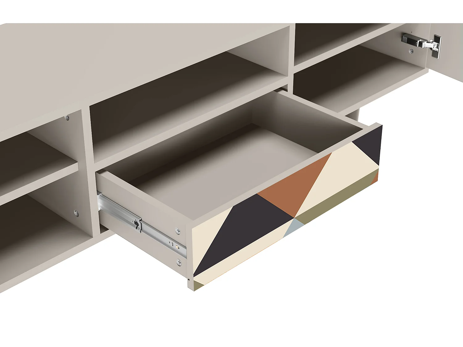 Meuble TV - 170х59х41 cm - T6 - Royal Triangles, Sable