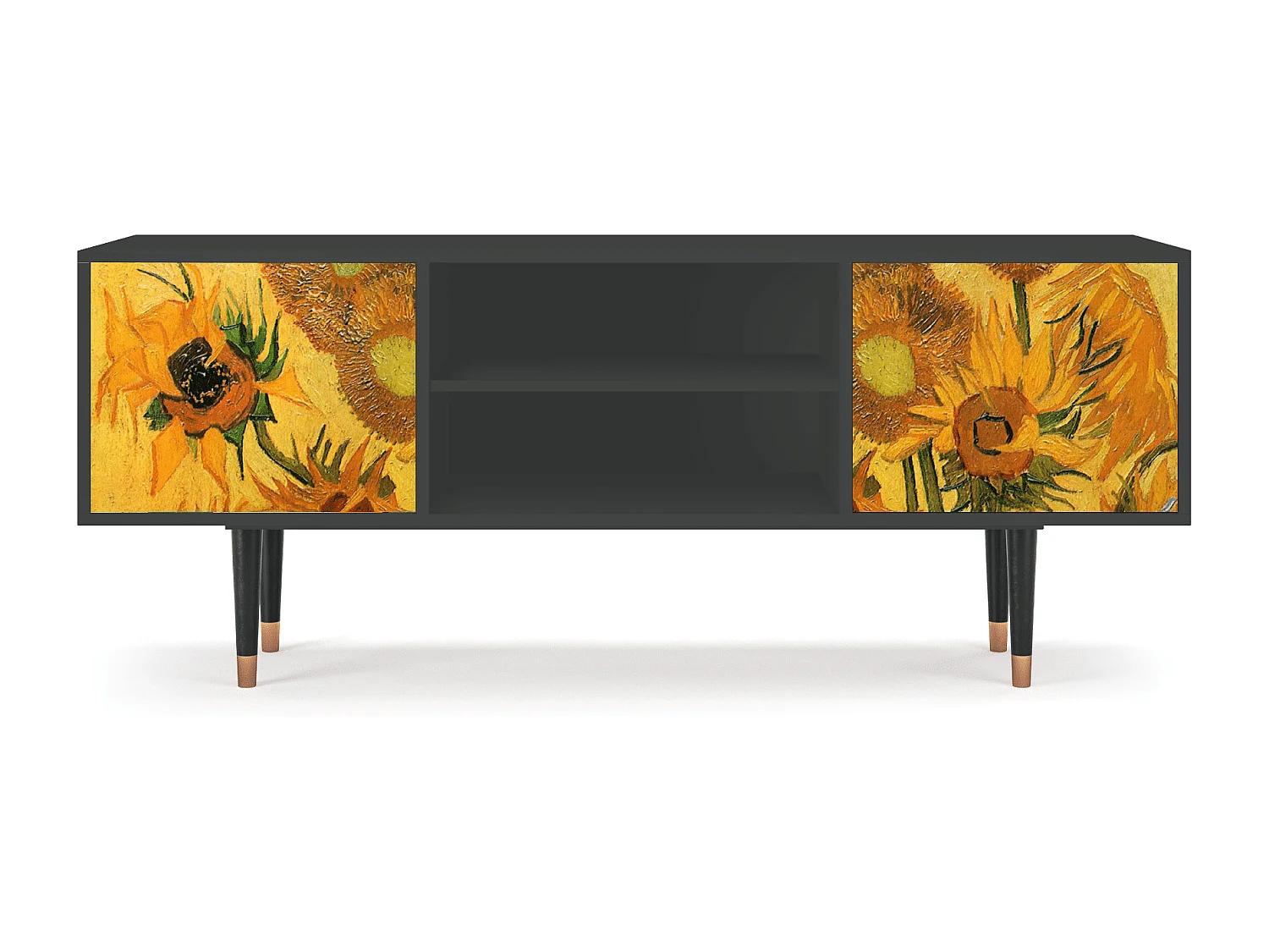 Meuble TV - 170х69х48 cm - T2 - Sunflowers, Anthracite