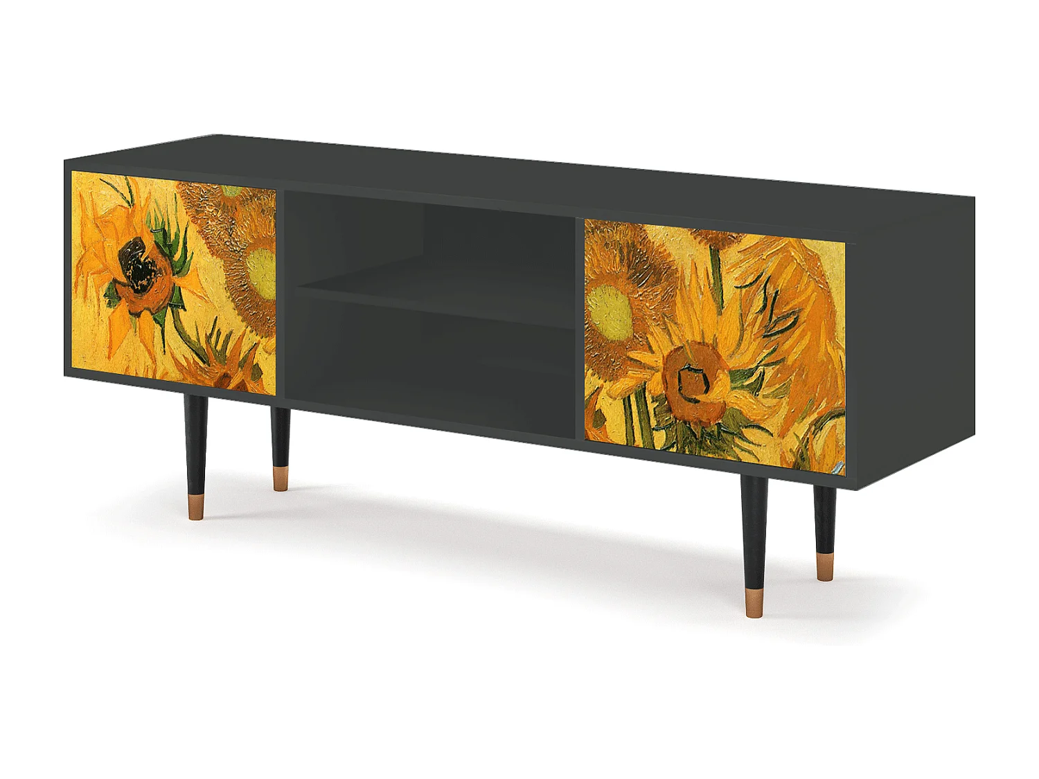 Meuble TV - 170х69х48 cm - T2 - Sunflowers, Anthracite