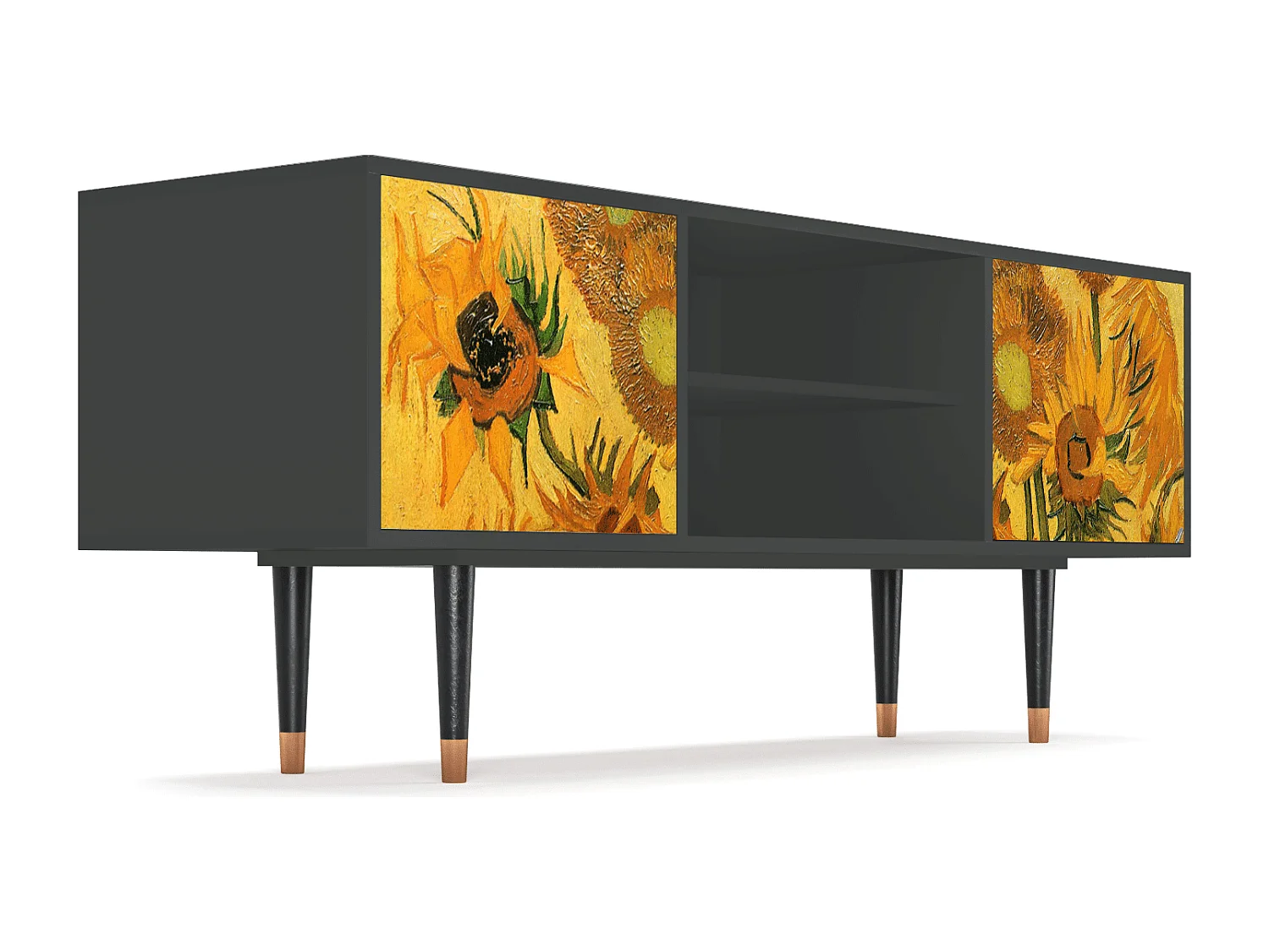 Meuble TV - 170х69х48 cm - T2 - Sunflowers, Anthracite