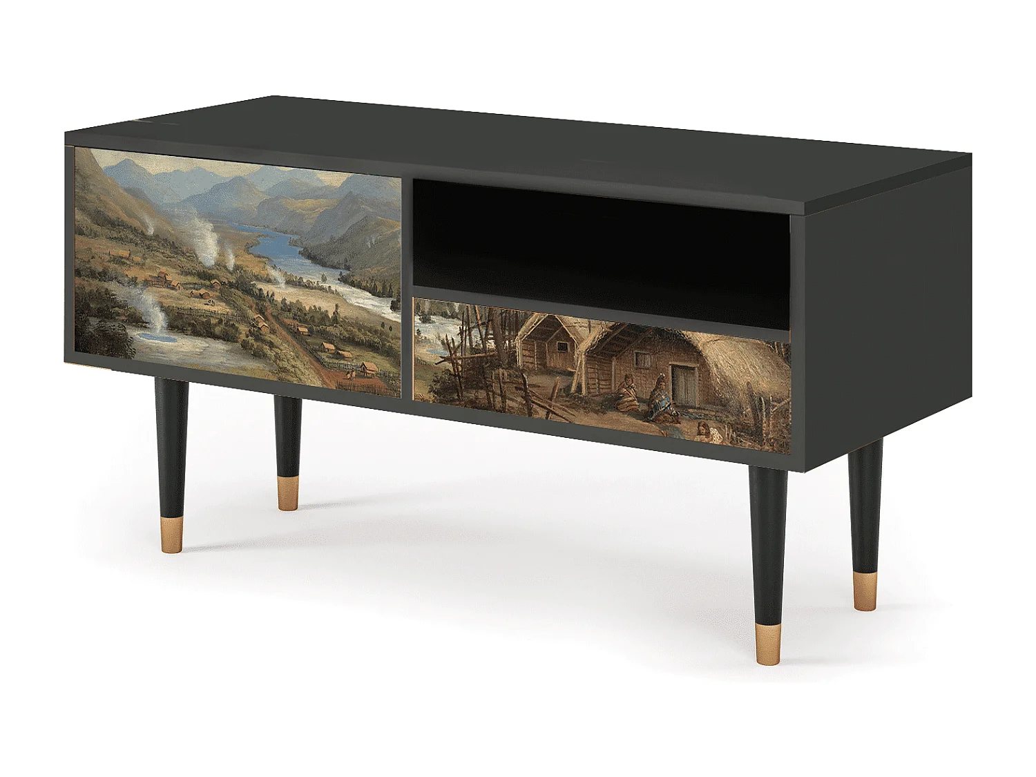 TV-Möbel - 115х59х48 cm - T3 - View Across the Plains , Anthrazit