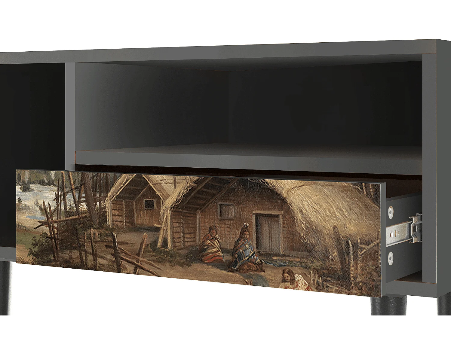 TV-meubel - 115х59х48 cm - T3 - View Across the Plains , Antraciet