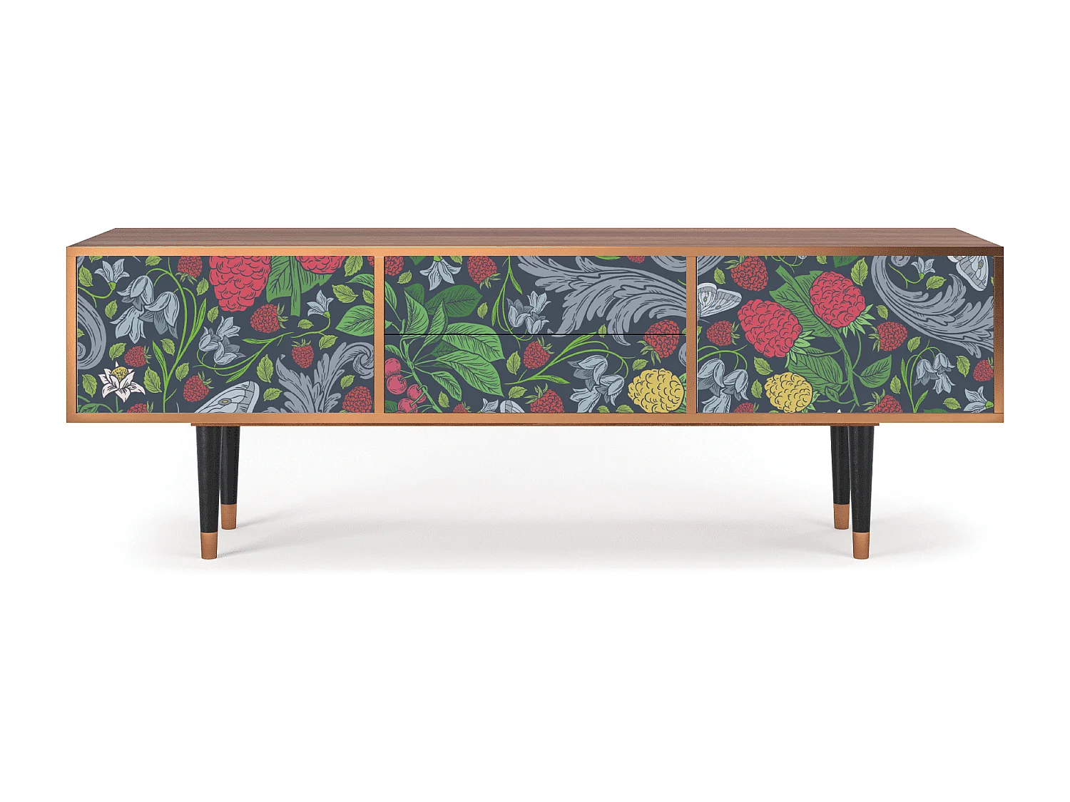 Mueble de TV - 170х59х48 cm - T4 - Summer Berries, Nogal