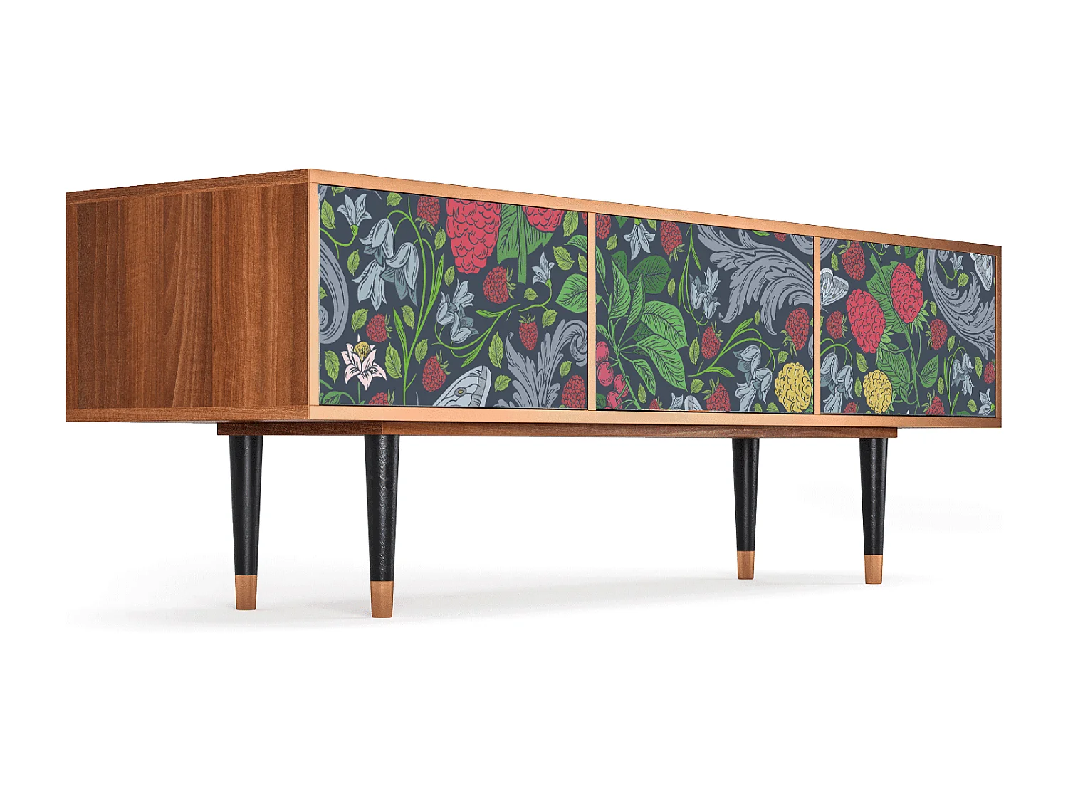 Mueble de TV - 170х59х48 cm - T4 - Summer Berries, Nogal