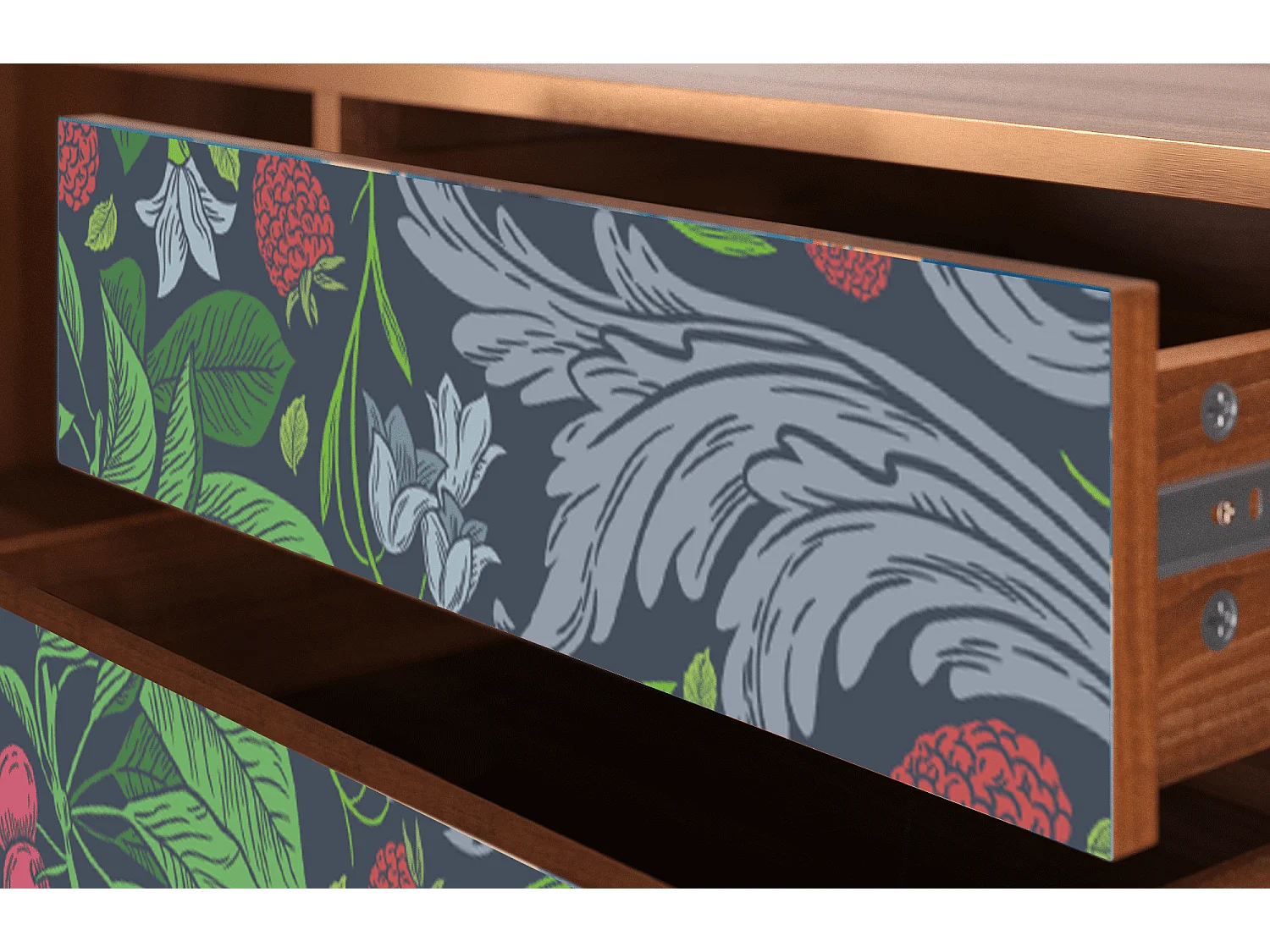 Mueble de TV - 170х59х48 cm - T4 - Summer Berries, Nogal