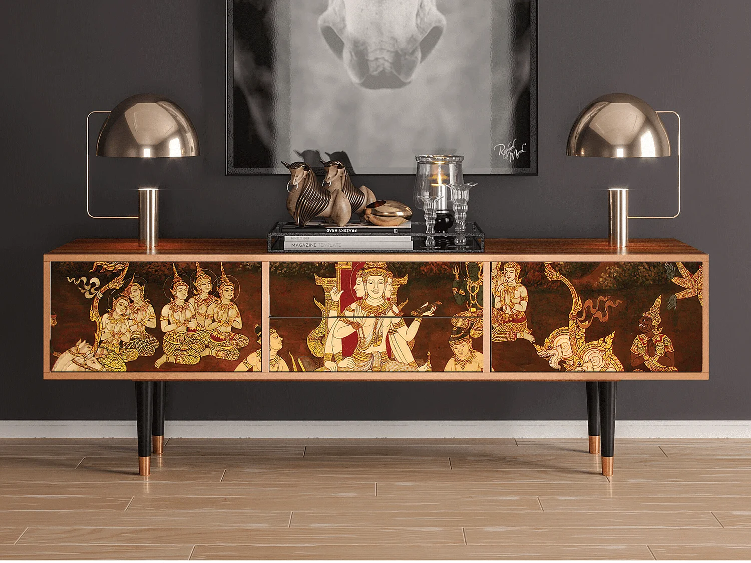 TV-meubel - 170х59х48 cm - T4 - Malyavan, Walnoot