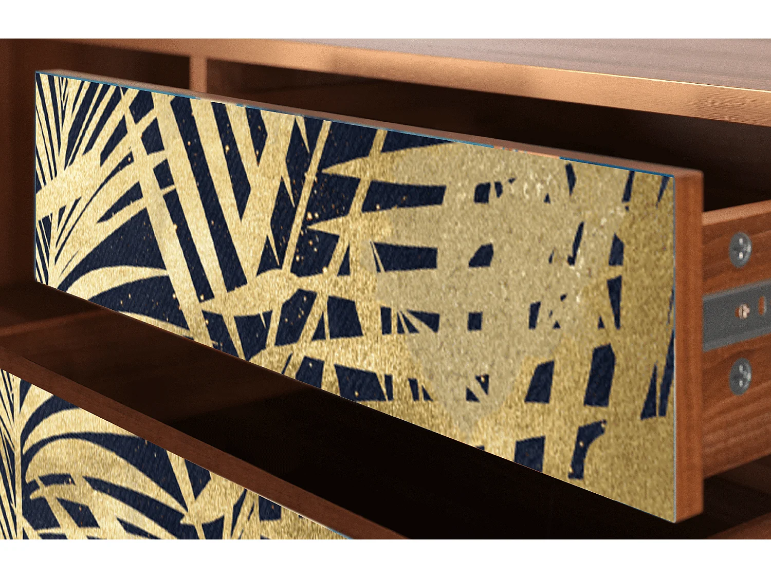 Mobile TV - 170х59х48 cm - T4 - Jungle Vibes, Noce