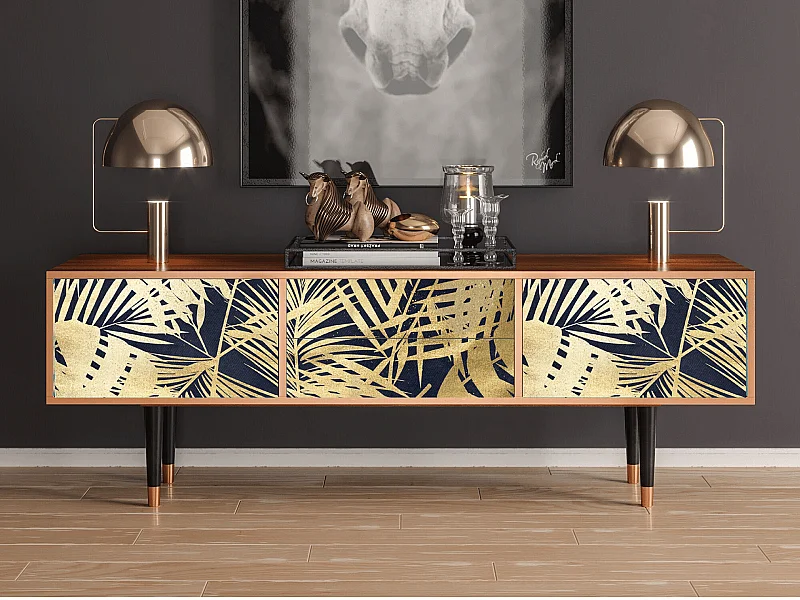 Mobile TV - 170х59х48 cm - T4 - Jungle Vibes, Noce