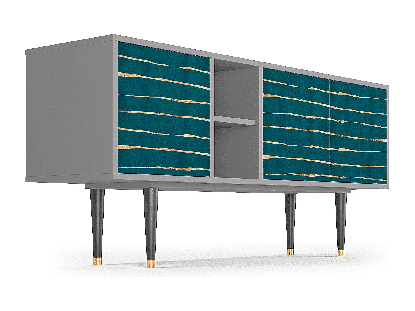 Szafka RTV - 150х69х41 cm - T5 - Ocean Drive, Szary