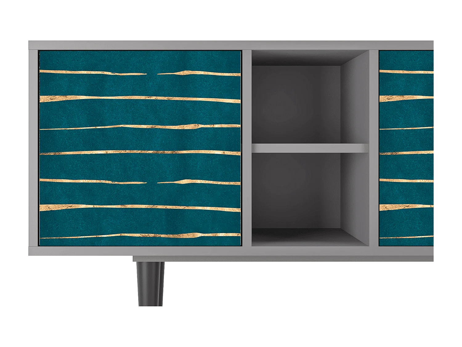 Szafka RTV - 150х69х41 cm - T5 - Ocean Drive, Szary