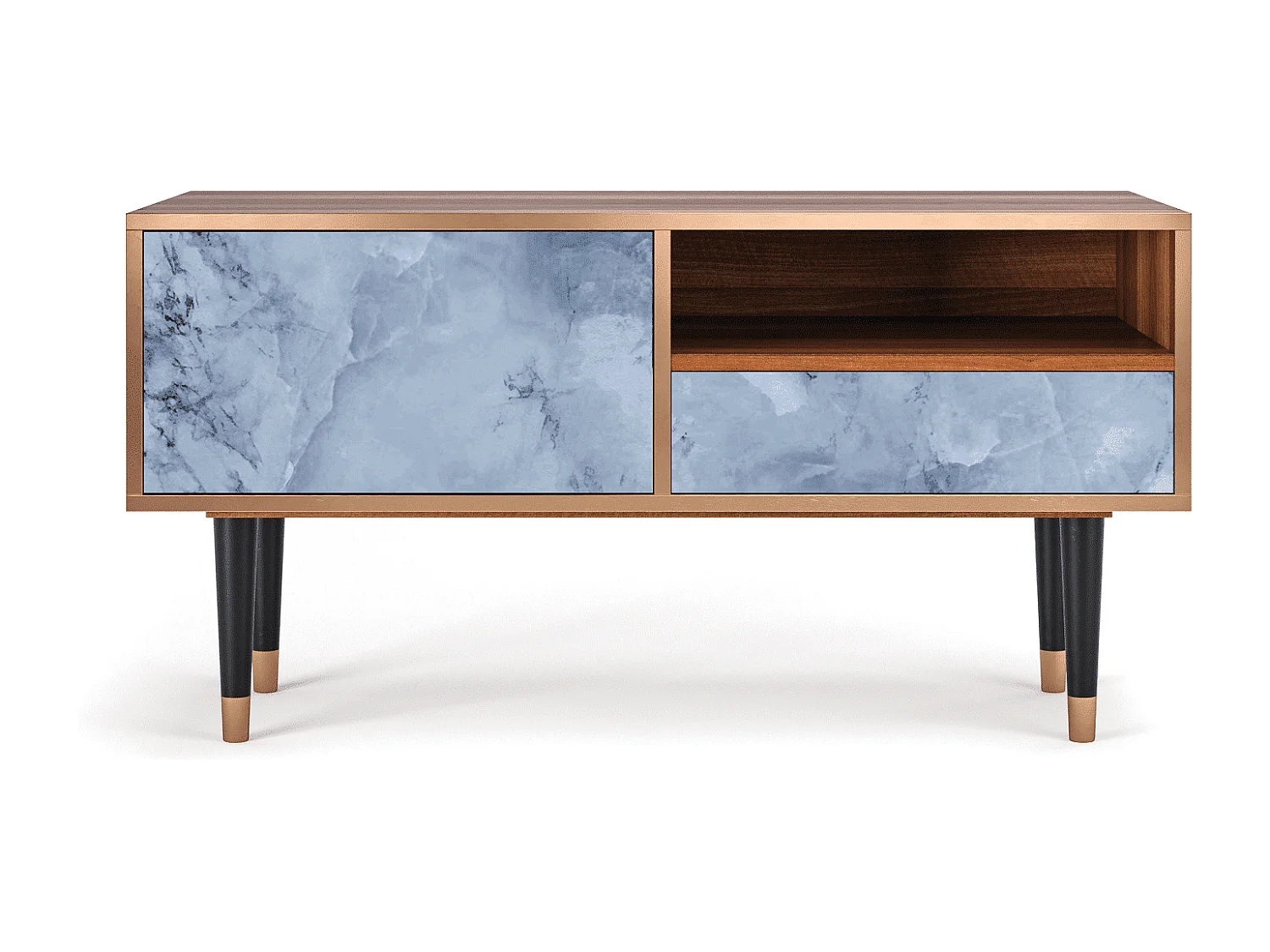 TV-meubel - 115х59х48 cm - T3 - Feather Ice, Walnoot