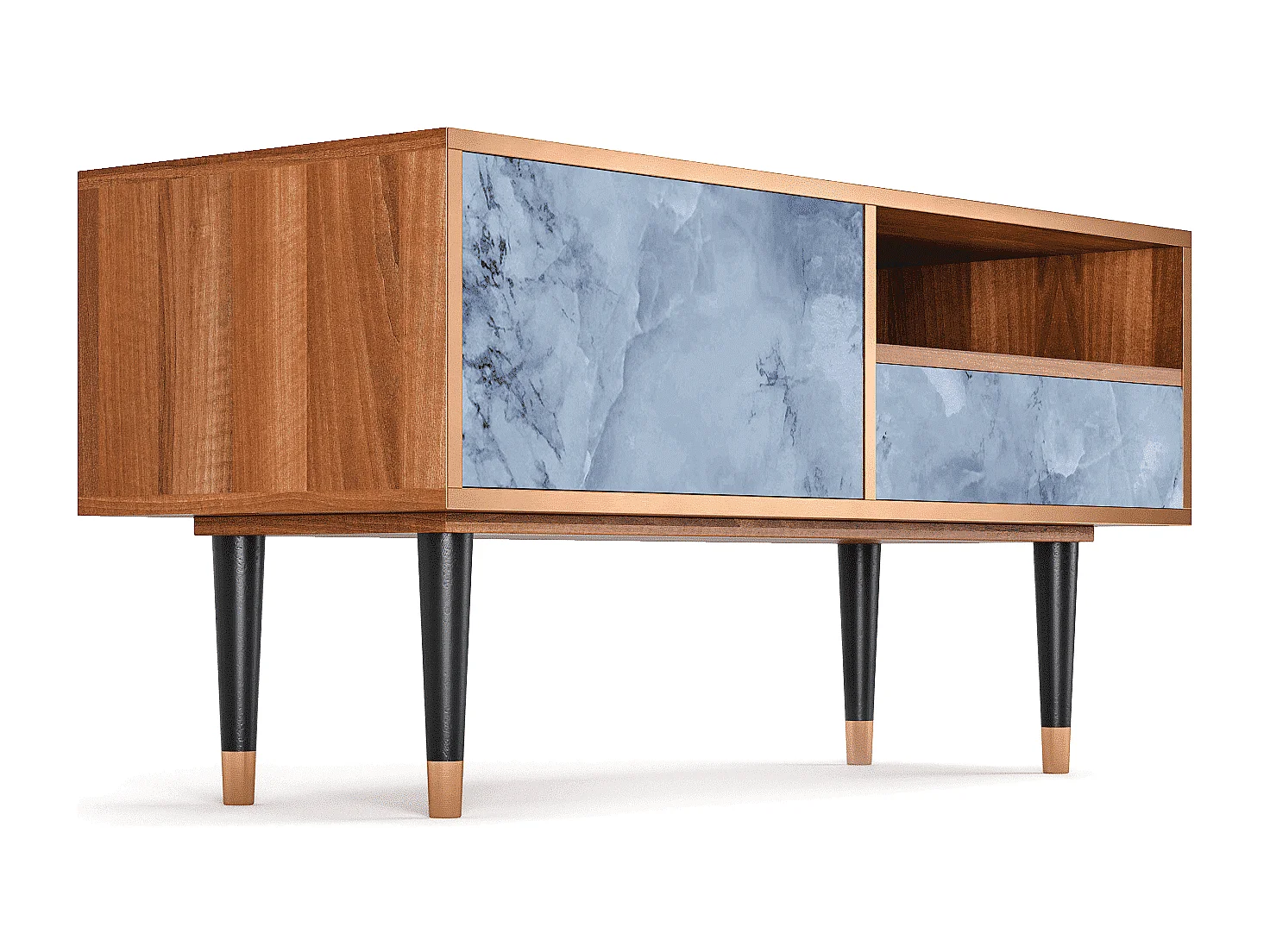 TV-meubel - 115х59х48 cm - T3 - Feather Ice, Walnoot