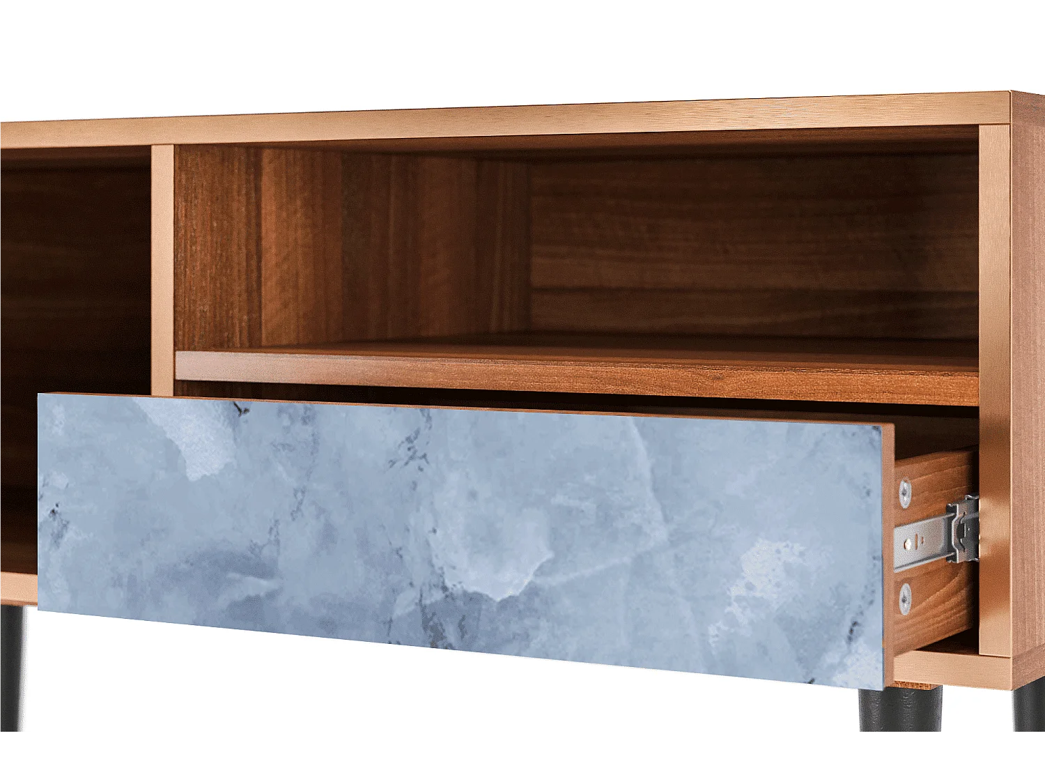 Meuble TV - 115х59х48 cm - T3 - Feather Ice, Noyer