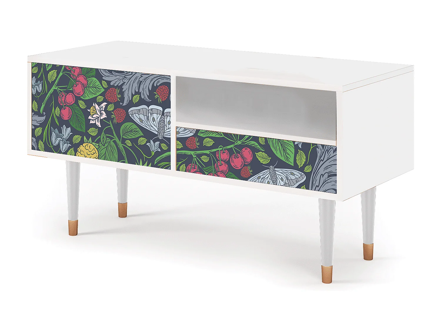 TV-meubel - 115х59х48 cm - T3 - Summer Berries, Wit