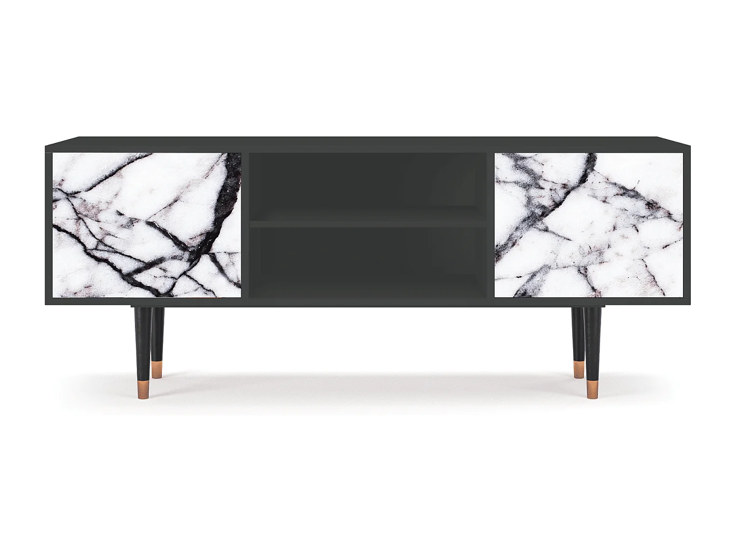 Meuble TV - 170х69х48 cm - T2 - Raven Marble, Anthracite