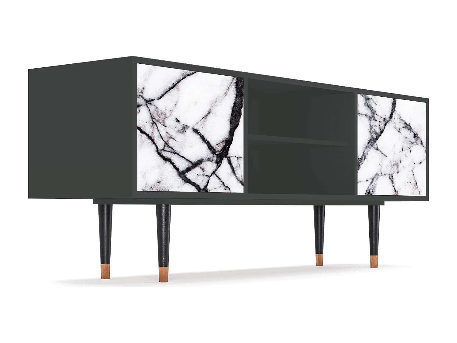Meuble TV - 170х69х48 cm - T2 - Raven Marble, Anthracite