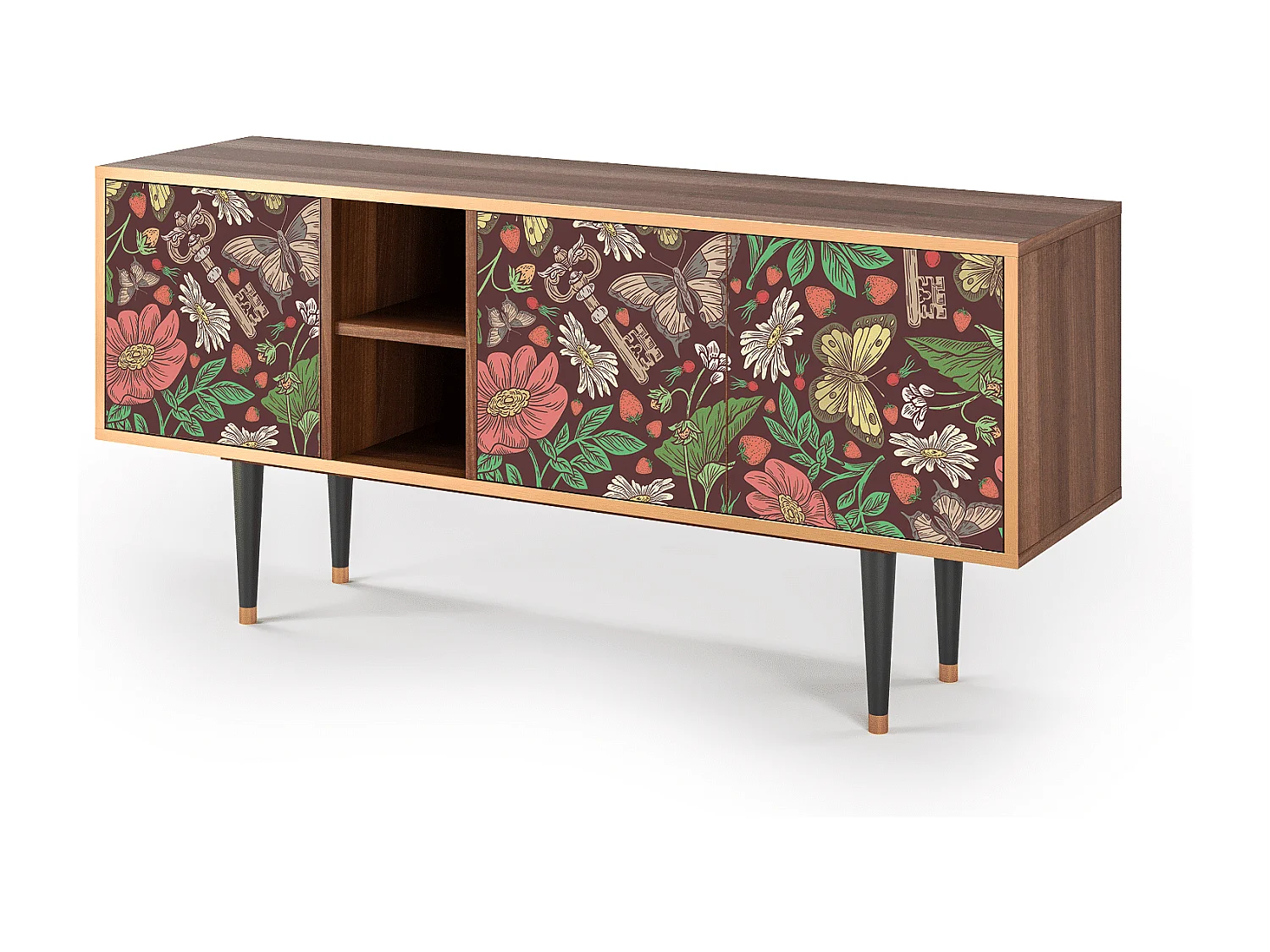 TV-Möbel - 150х69х41 cm - T5 - Alice in Wonderland, Walnuss