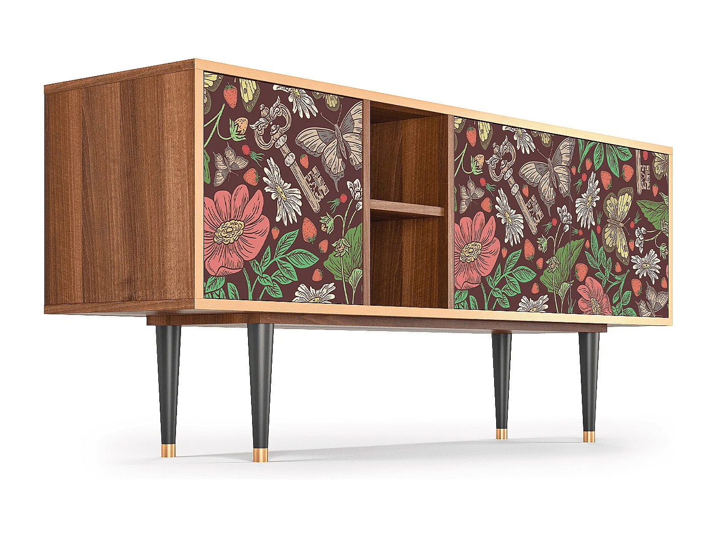 TV-Möbel - 150х69х41 cm - T5 - Alice in Wonderland, Walnuss