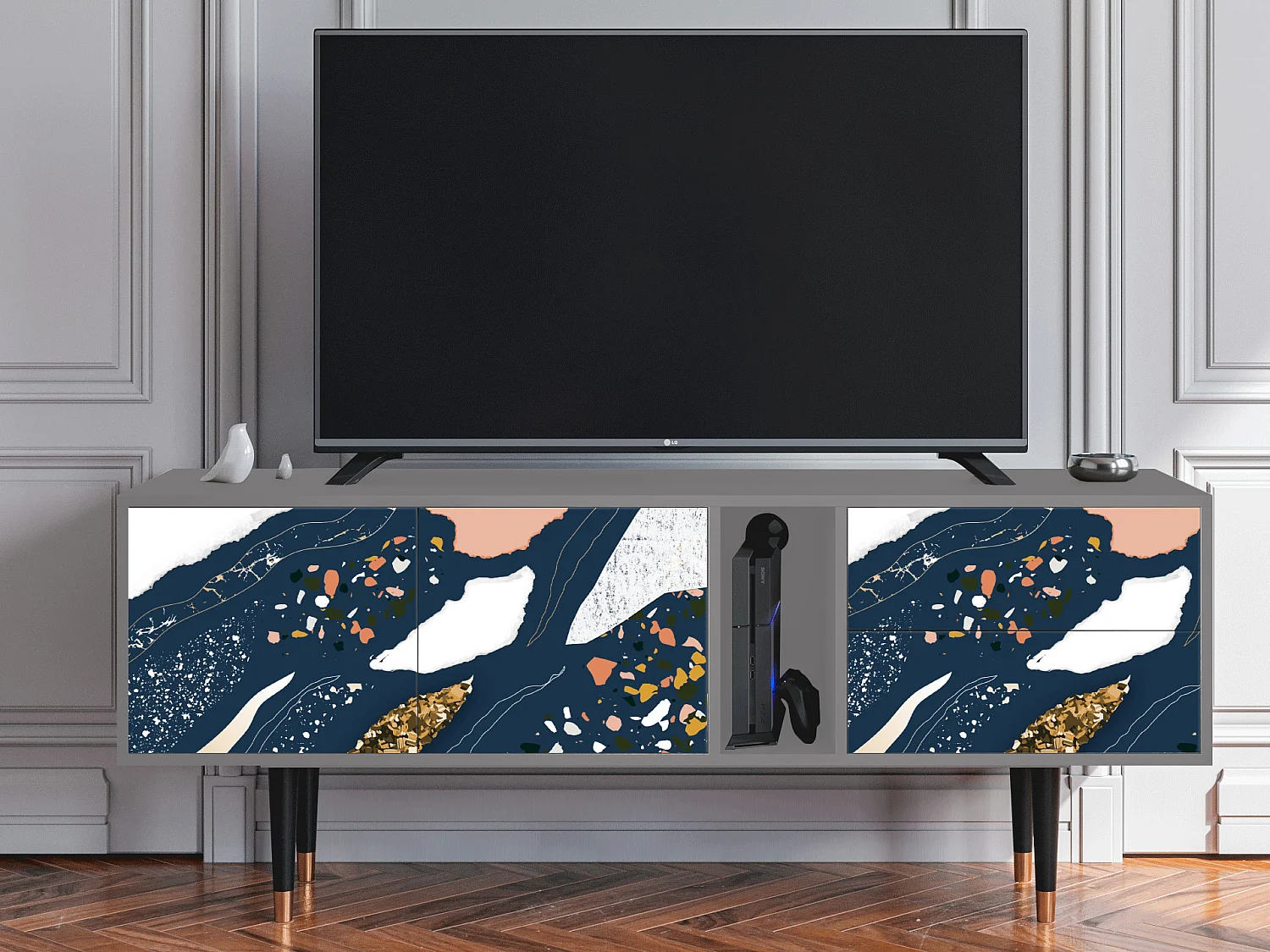 TV-Möbel - 170х69х48 cm - T1 - Nude Iceberg, Grau