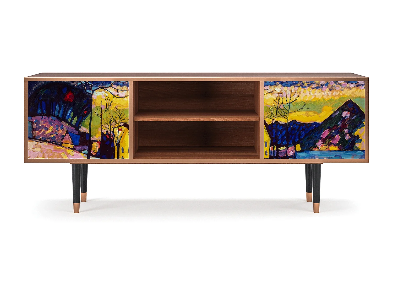 Meuble TV - 170х69х48 cm - T2 - Winter Landscape, Noyer