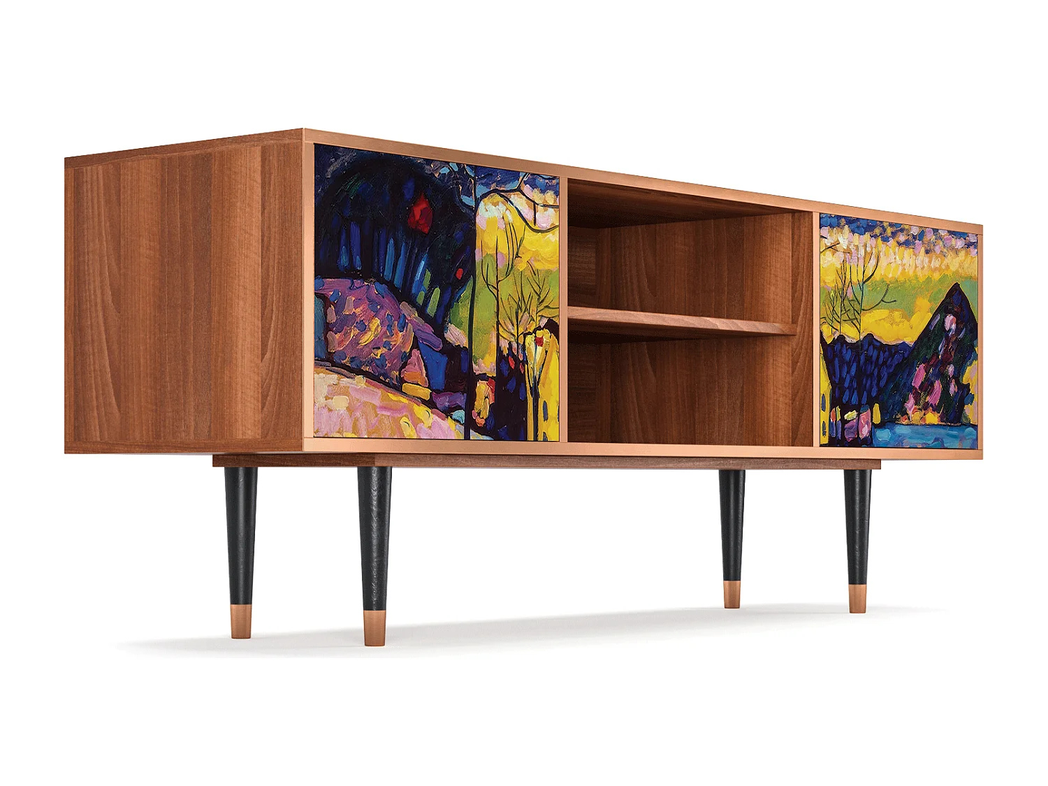 Meuble TV - 170х69х48 cm - T2 - Winter Landscape, Noyer