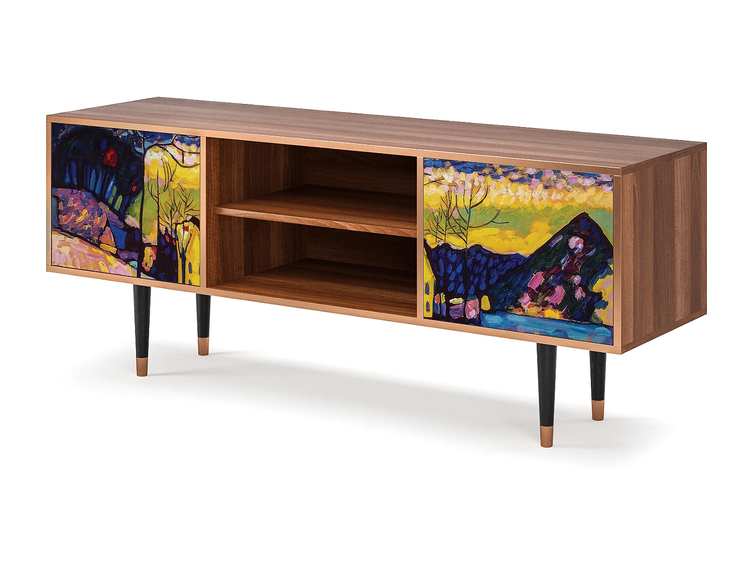 Meuble TV - 170х69х48 cm - T2 - Winter Landscape, Noyer