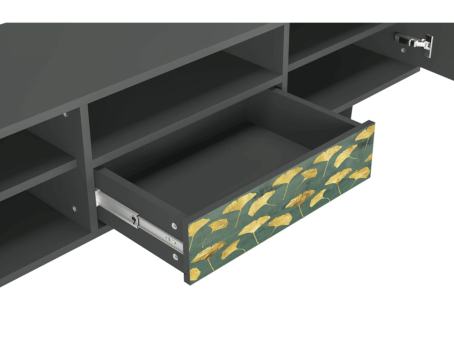 Meuble TV - 170х59х41 cm - T6 - Gingko leaves, Anthracite