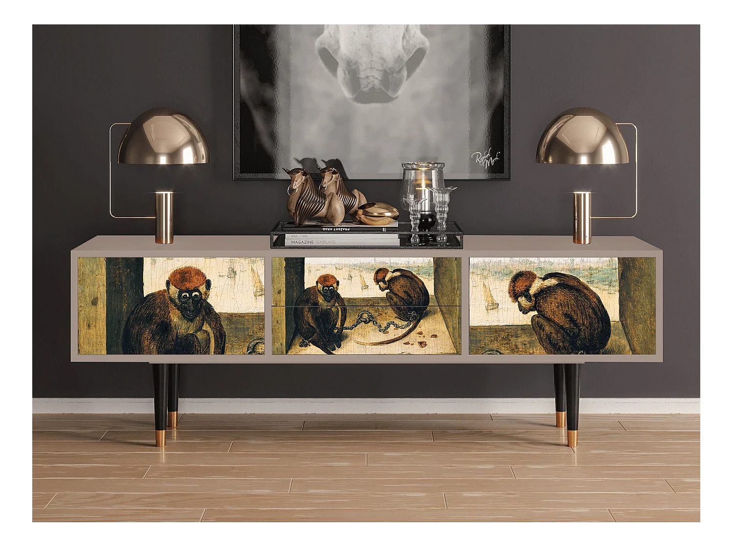 Meuble TV - 170х59х48 cm - T4 - Two Monkeys, Latte