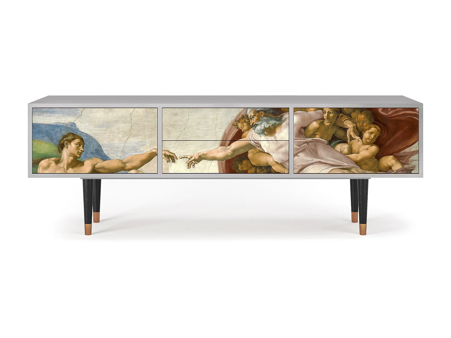 TV-meubel - 170х59х48 cm - T4 - The Creation of Adam, Grijs