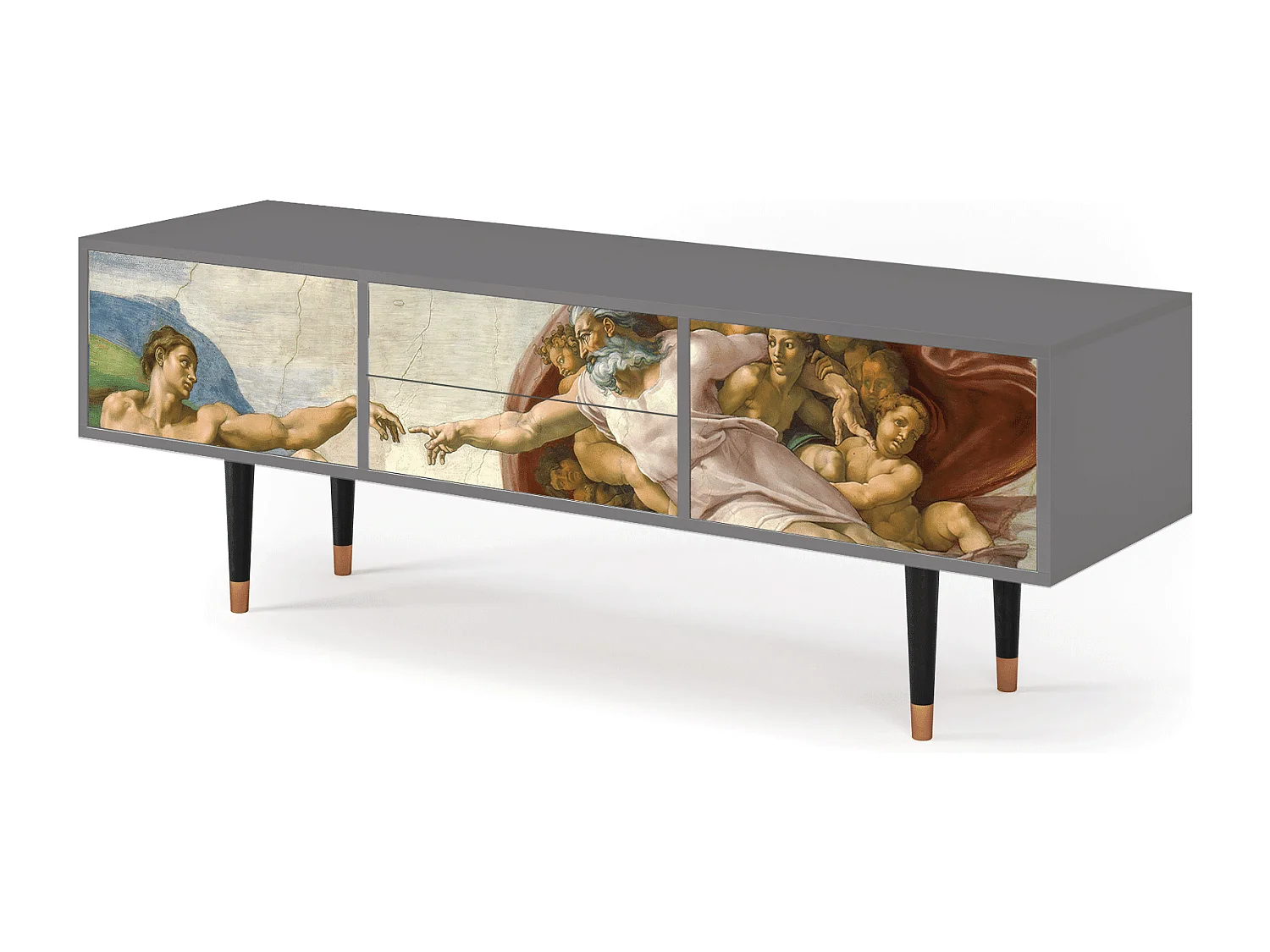 TV-meubel - 170х59х48 cm - T4 - The Creation of Adam, Grijs