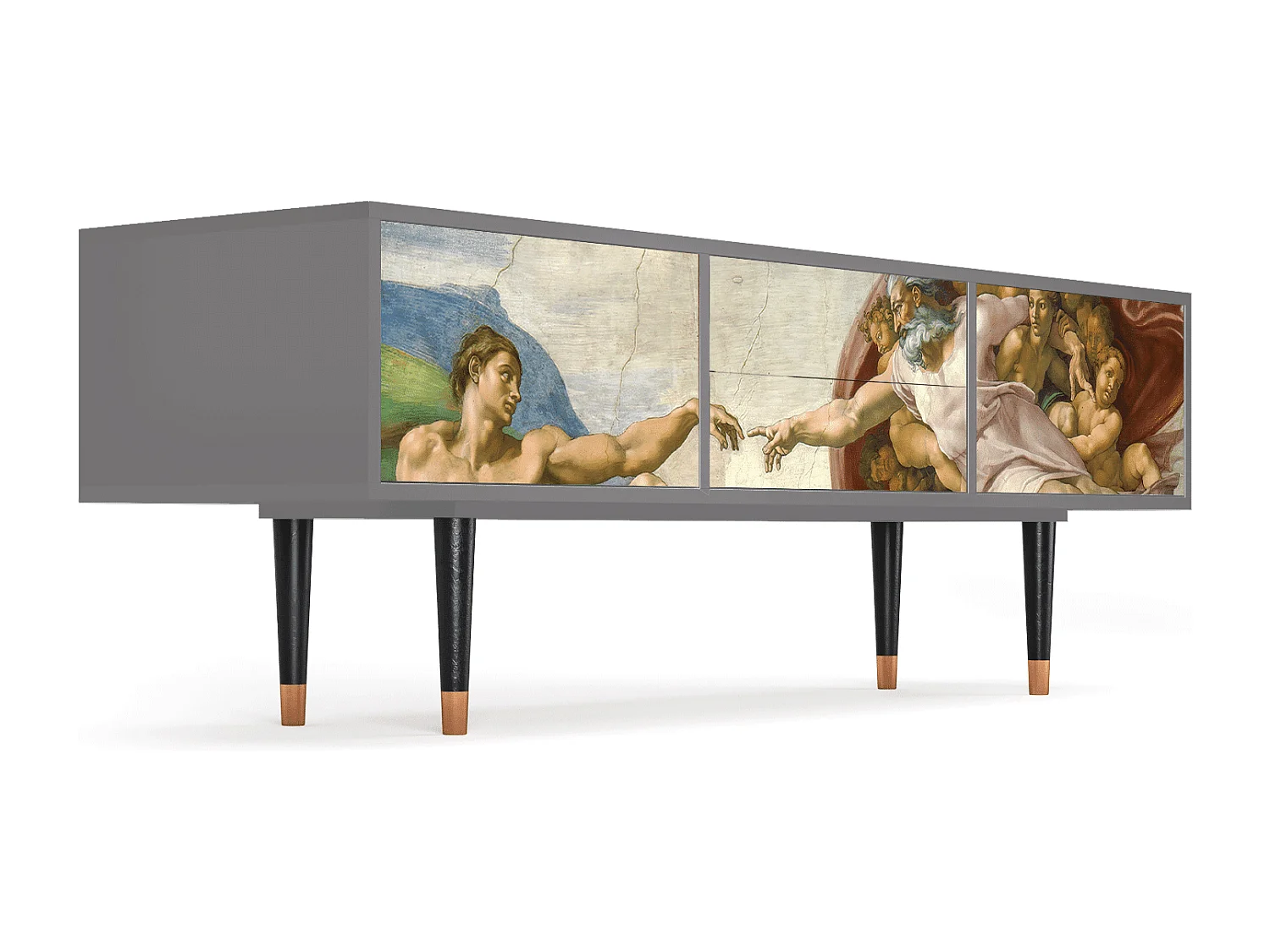 TV-meubel - 170х59х48 cm - T4 - The Creation of Adam, Grijs