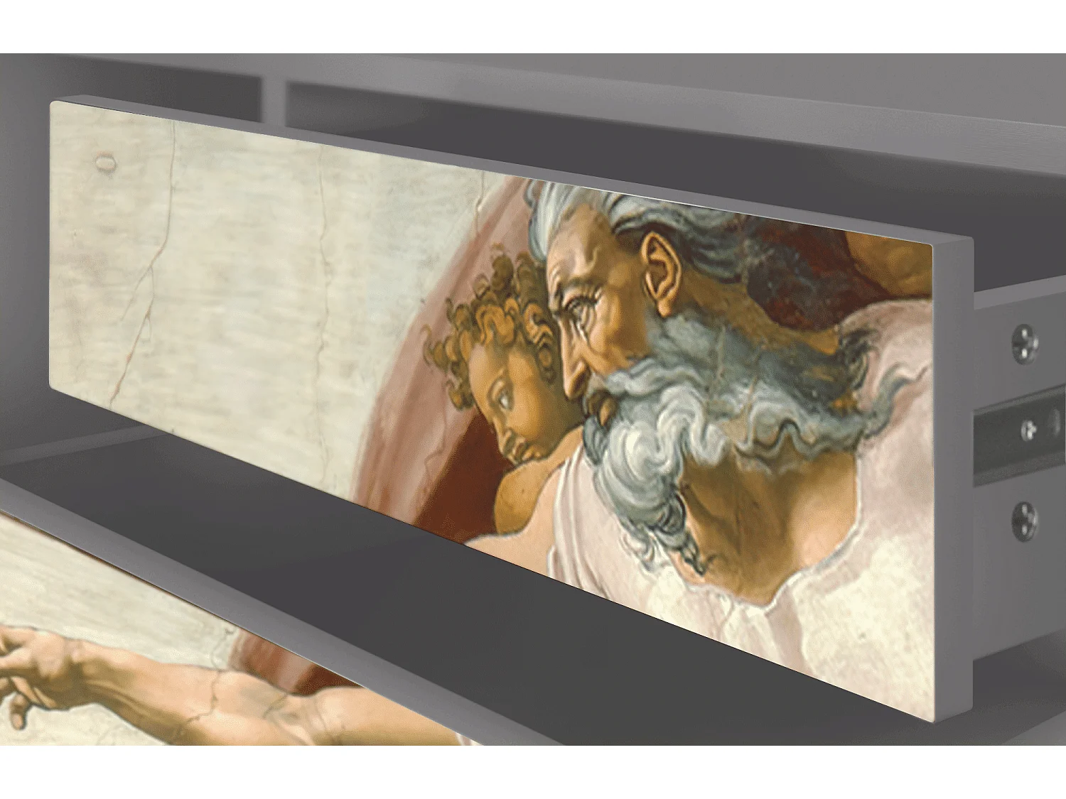 TV-meubel - 170х59х48 cm - T4 - The Creation of Adam, Grijs