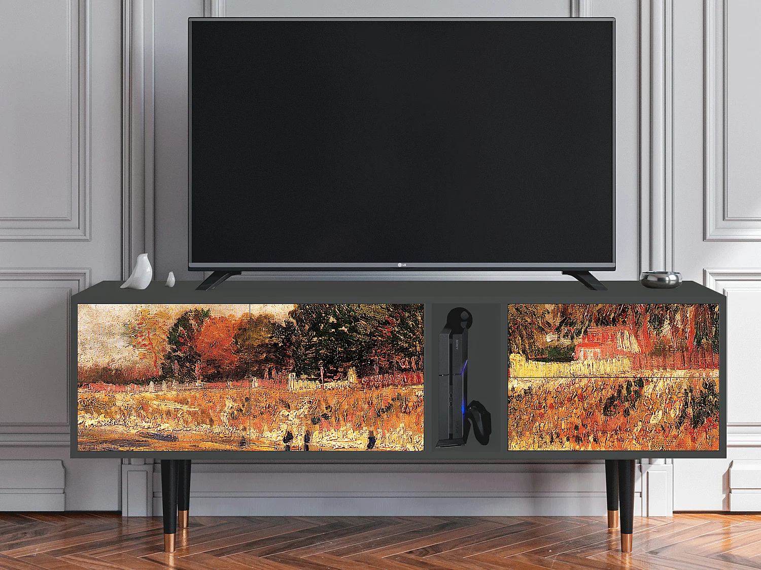 TV-meubel - 170х69х48 cm - T1 - The Banks, Antraciet