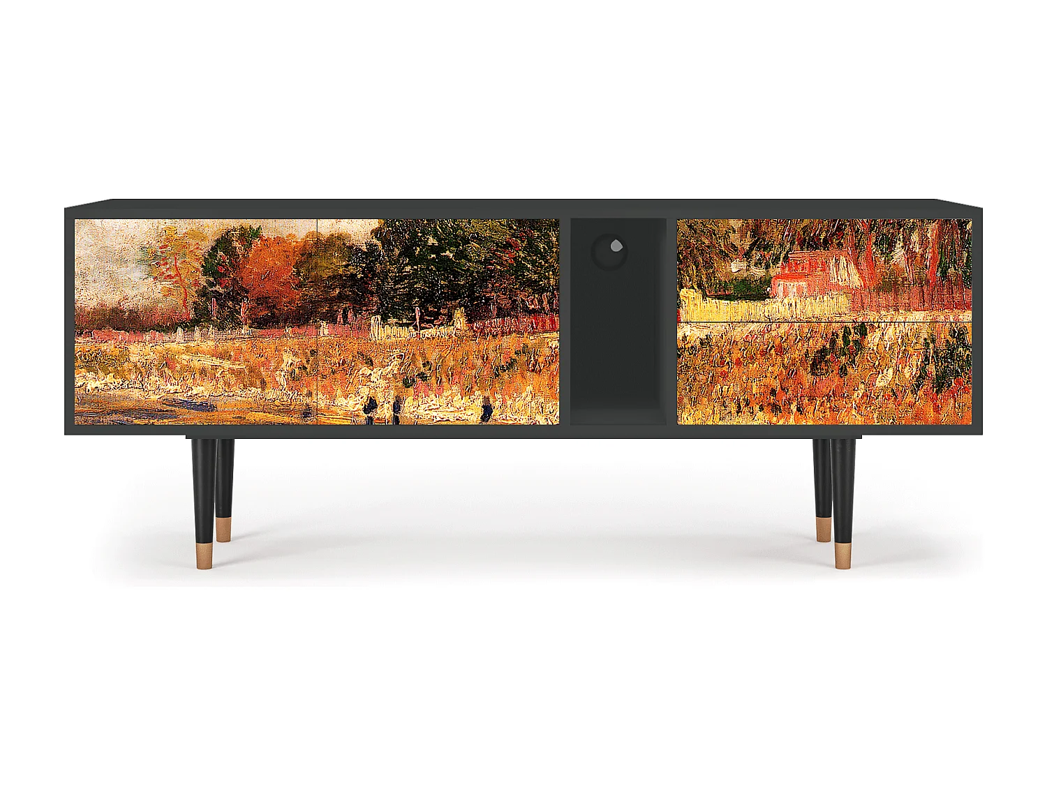 TV-meubel - 170х69х48 cm - T1 - The Banks, Antraciet