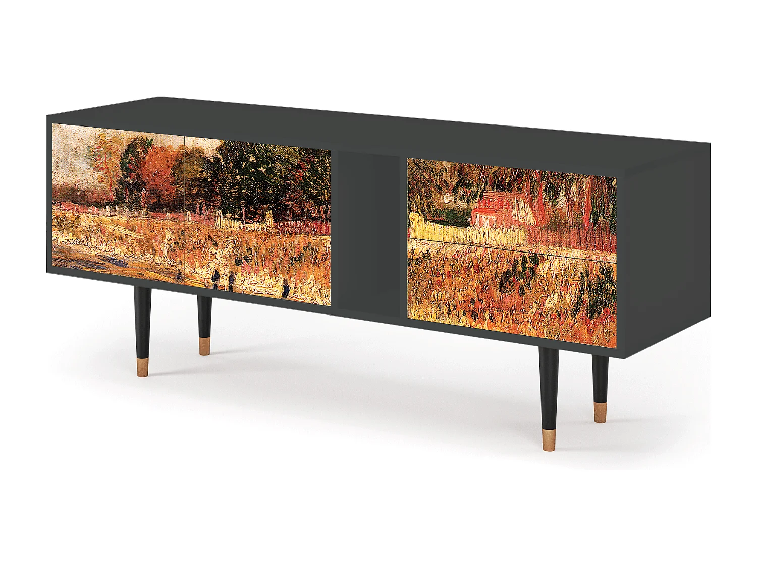 TV-meubel - 170х69х48 cm - T1 - The Banks, Antraciet