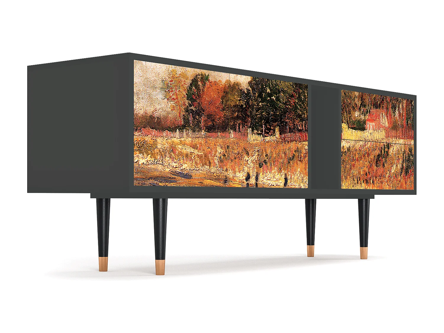 TV-meubel - 170х69х48 cm - T1 - The Banks, Antraciet