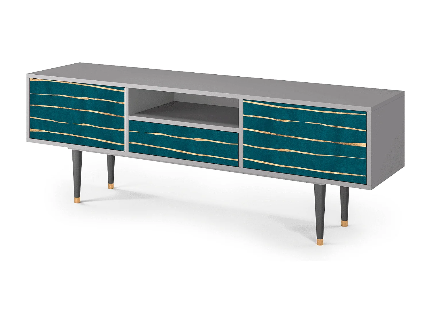 Meuble TV - 170х59х41 cm - T6 - Ocean Drive, Gris