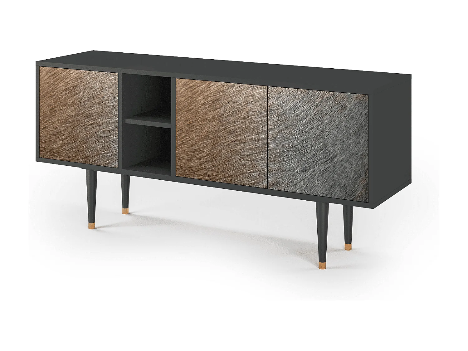 Meuble TV - 150х69х41 cm - T5 - Peanut Hair, Anthracite