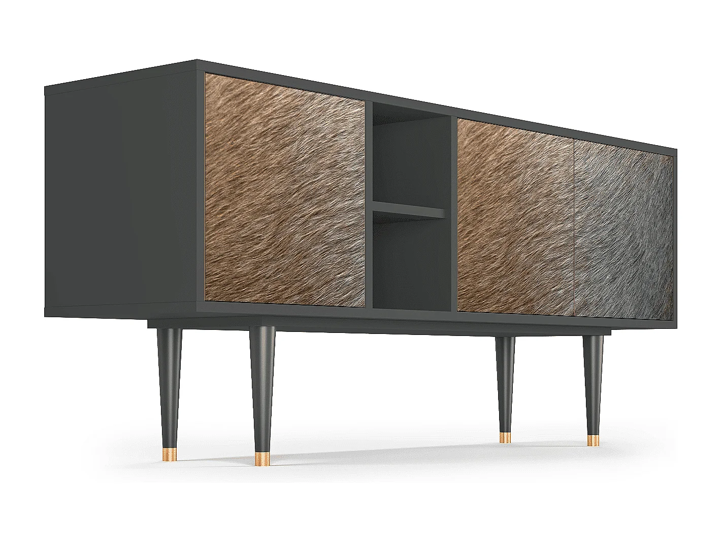 Meuble TV - 150х69х41 cm - T5 - Peanut Hair, Anthracite