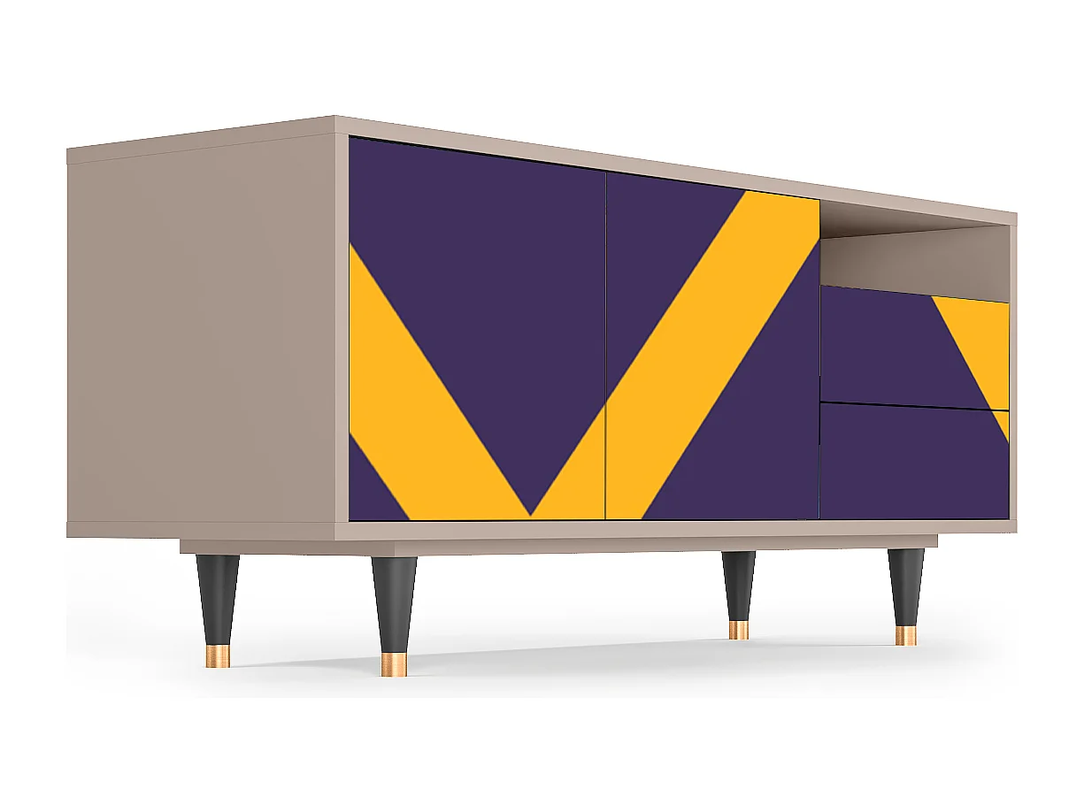 Meuble TV - 125х56х41 cm - T7 - The Brightest Way, Latte