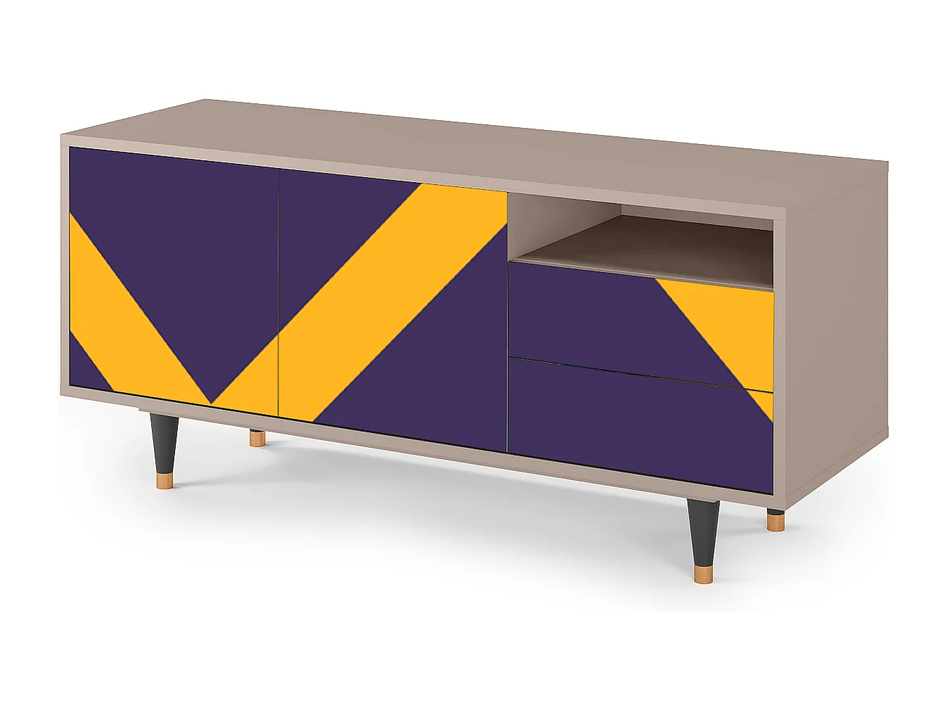 TV-Möbel - 125х56х41 cm - T7 - The Brightest Way, Latte