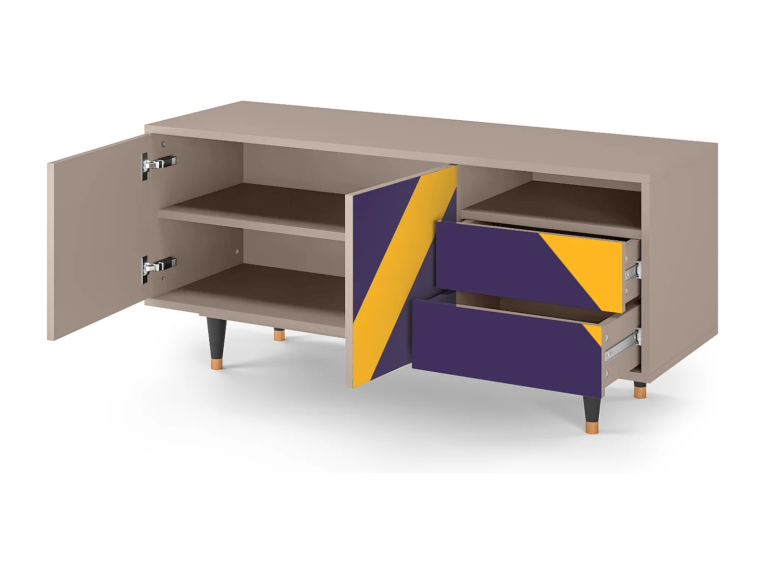 TV-Möbel - 125х56х41 cm - T7 - The Brightest Way, Latte